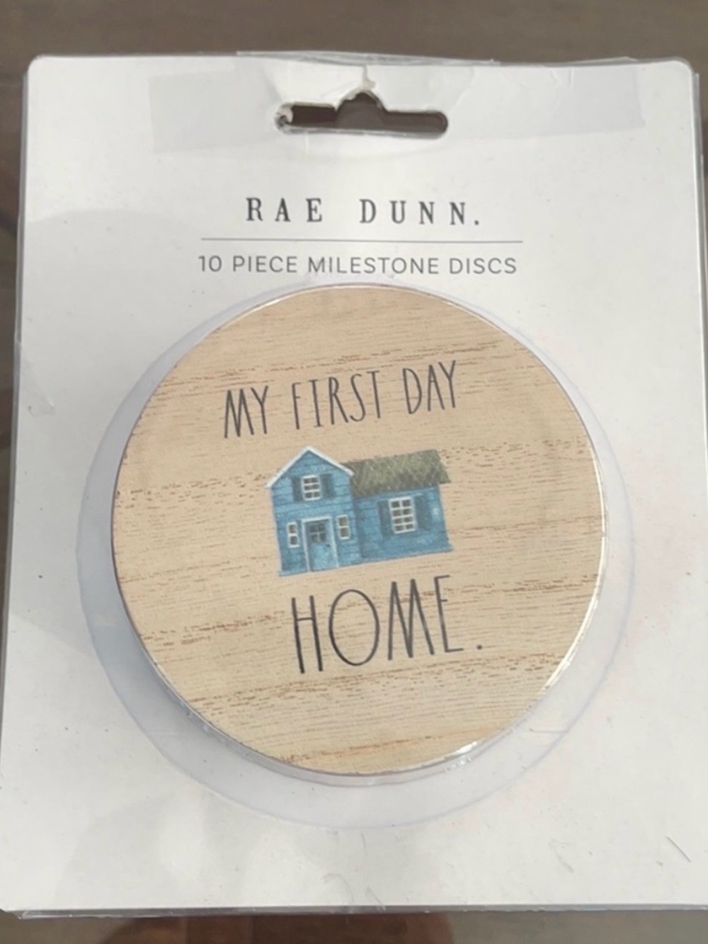Rae Dunn Wooden Milestone Discs- 10 Piece